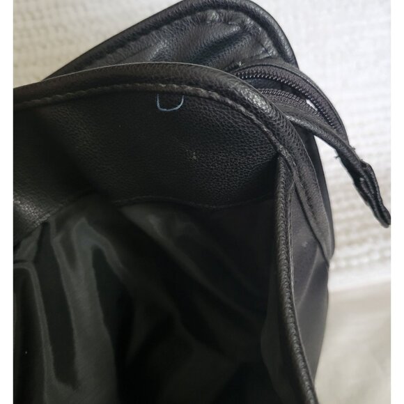 Heritage Portfolio bag Vinyl Zipper Top 3 section pockets briefcase soft sided - Picture 11 of 15